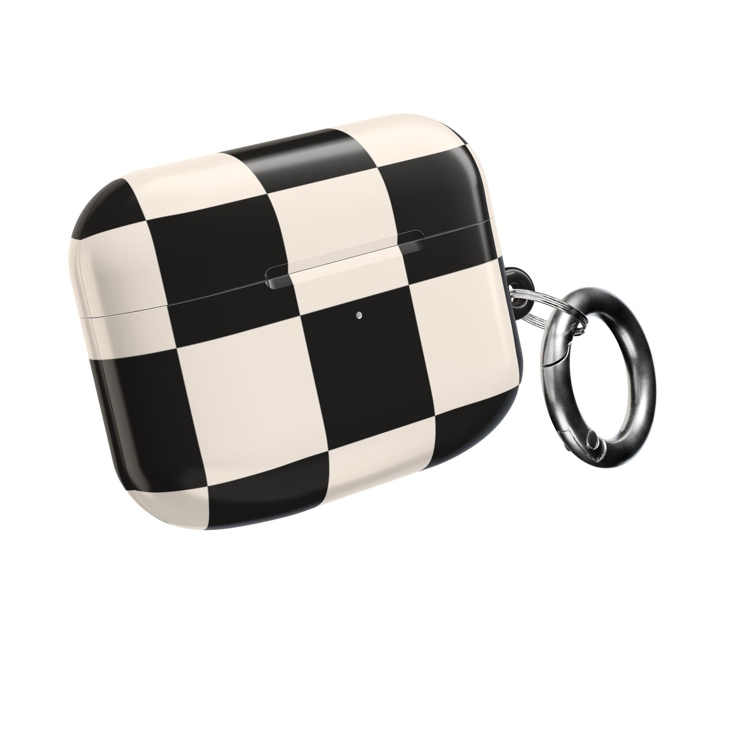 Ivory and Black Chequered AirPod Case — Protective Cover