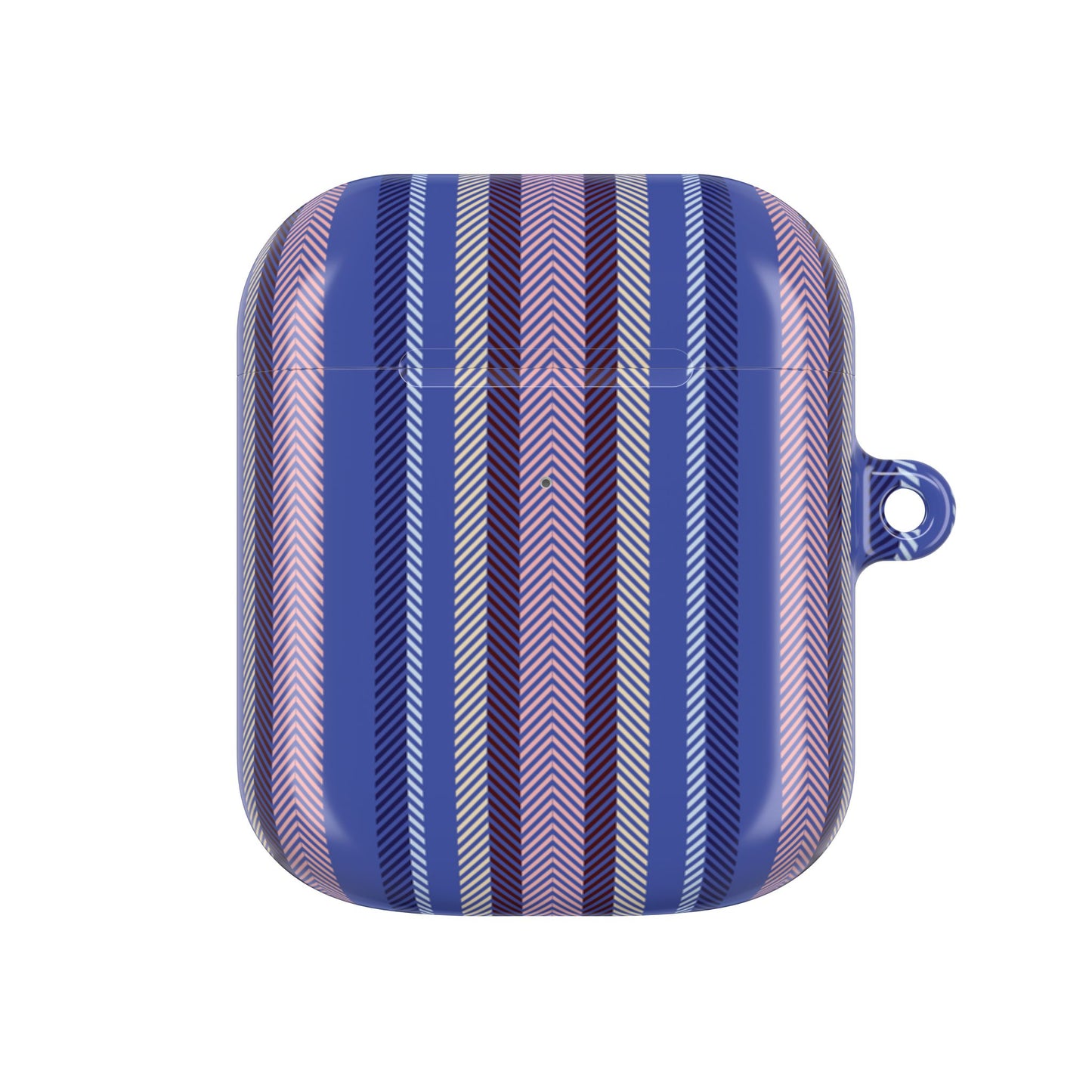 Striped Violet AirPod Case — Purple Blue Chevron Pattern AirPods Cover