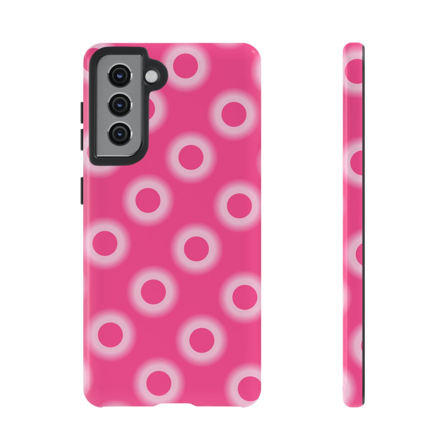 Pink Retro Dot Tough Phone Case
