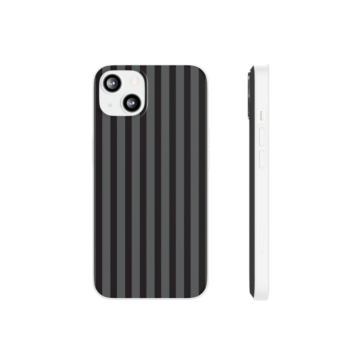 Black Stripe Flexible Phone Case for Apple iPhone, Samsung Galaxy.