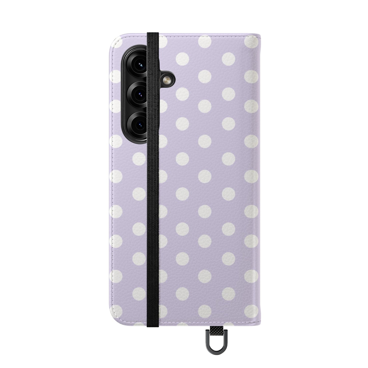 Polka Dot Flip Phone Case — Violet Polka Dot Wallet Cover