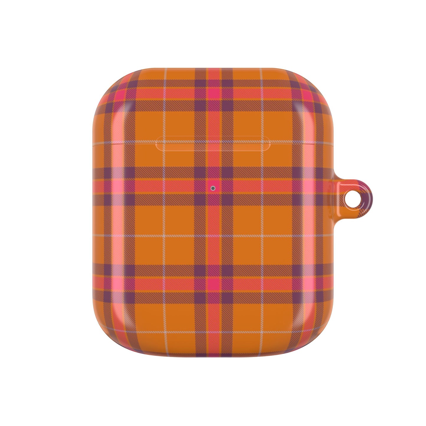 Orange, Red and Purple Tartan AirPod Case — Classic Orange, Red and Purple  Plaid Protective Cover