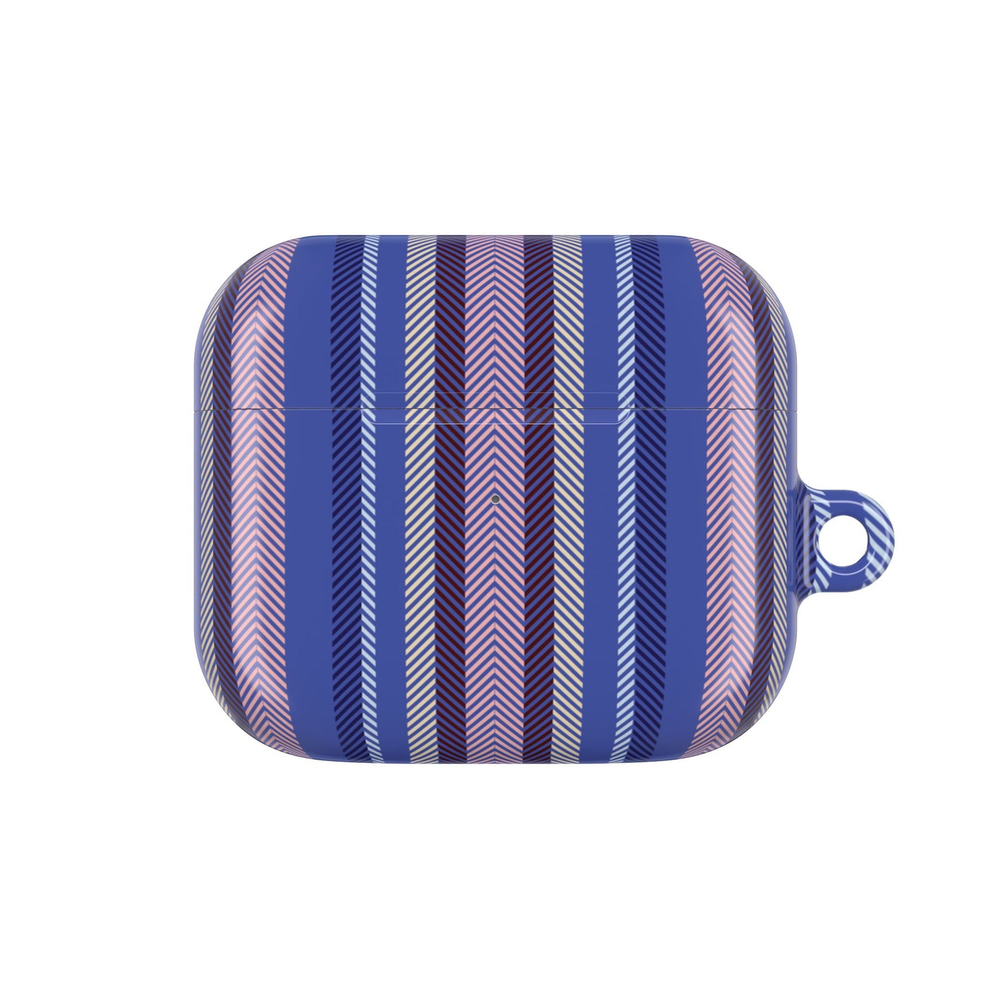 Striped Violet AirPod Case — Purple Blue Chevron Pattern AirPods Cover