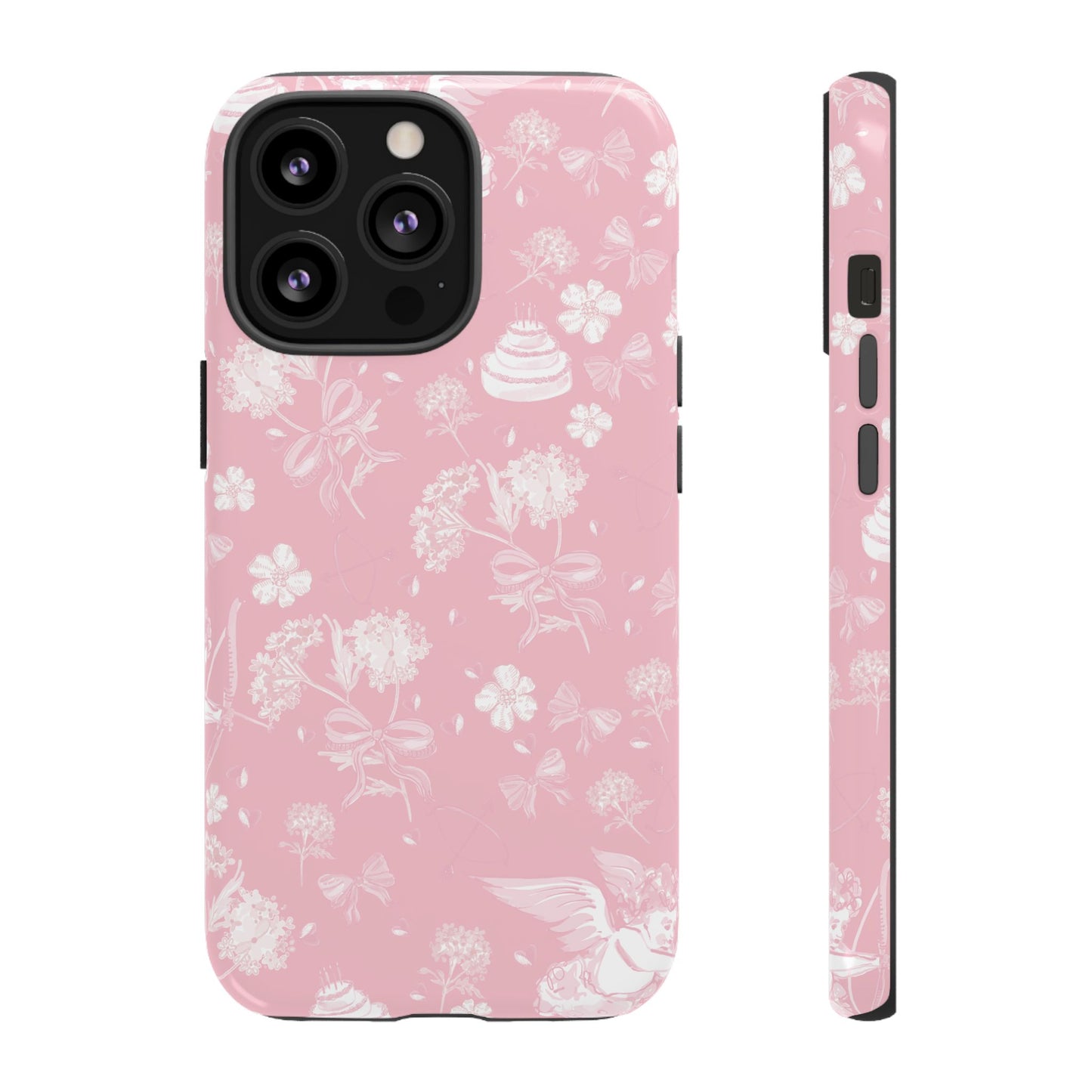 Floral Pink Tough Phone Case – Lightweight Protective Cover
