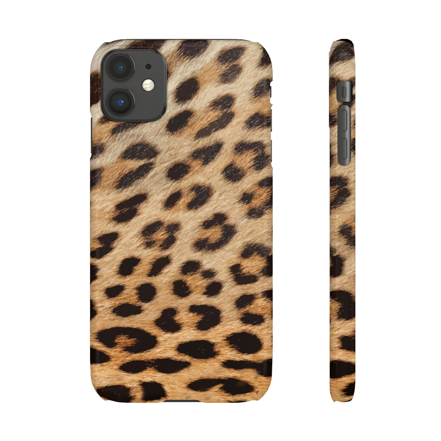 Leopard Print Slim Phone Case for Apple iPhone, Samsung Galaxy and Google Pixel.