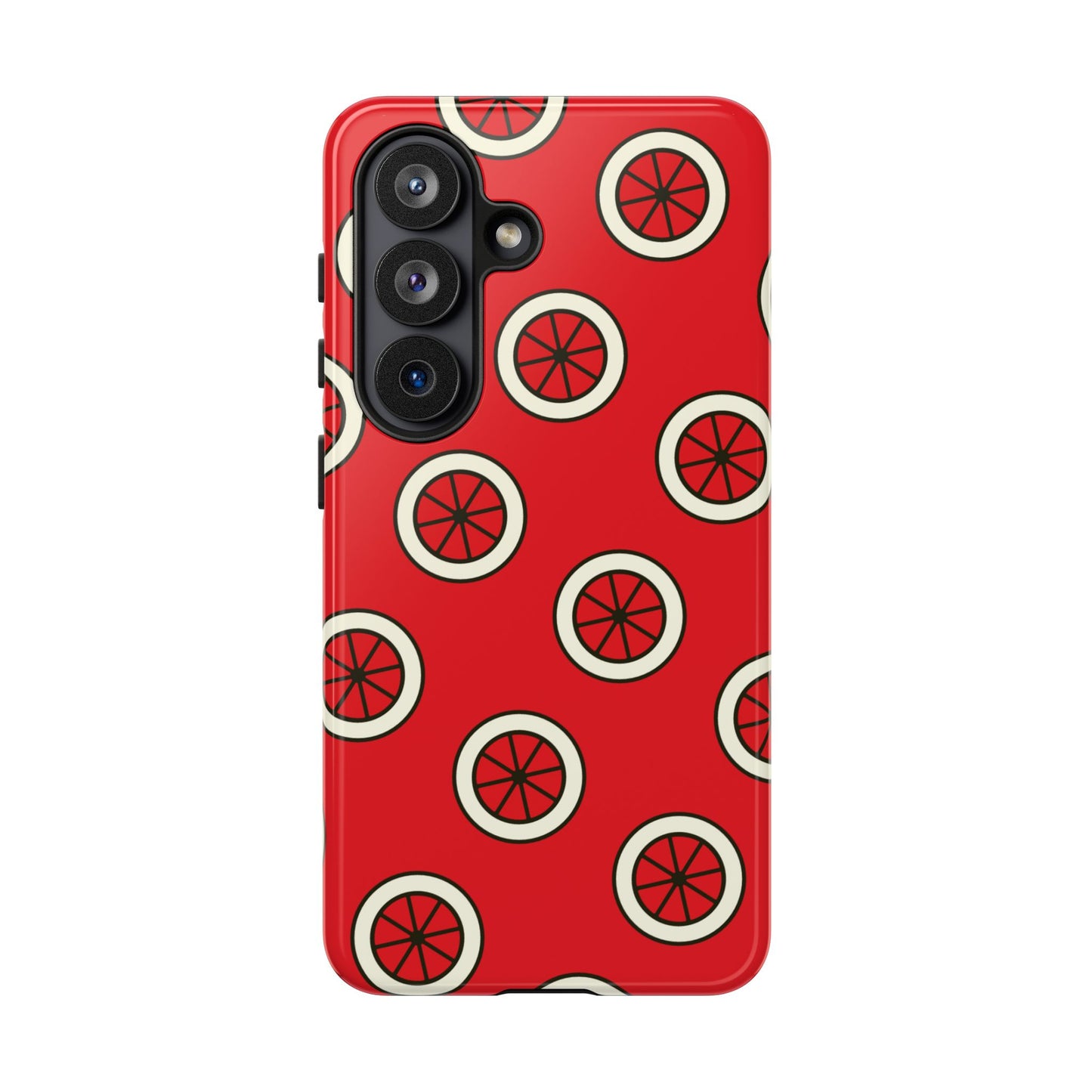Red Citrus Pattern Phone Case — Protective Tough Phone Cover