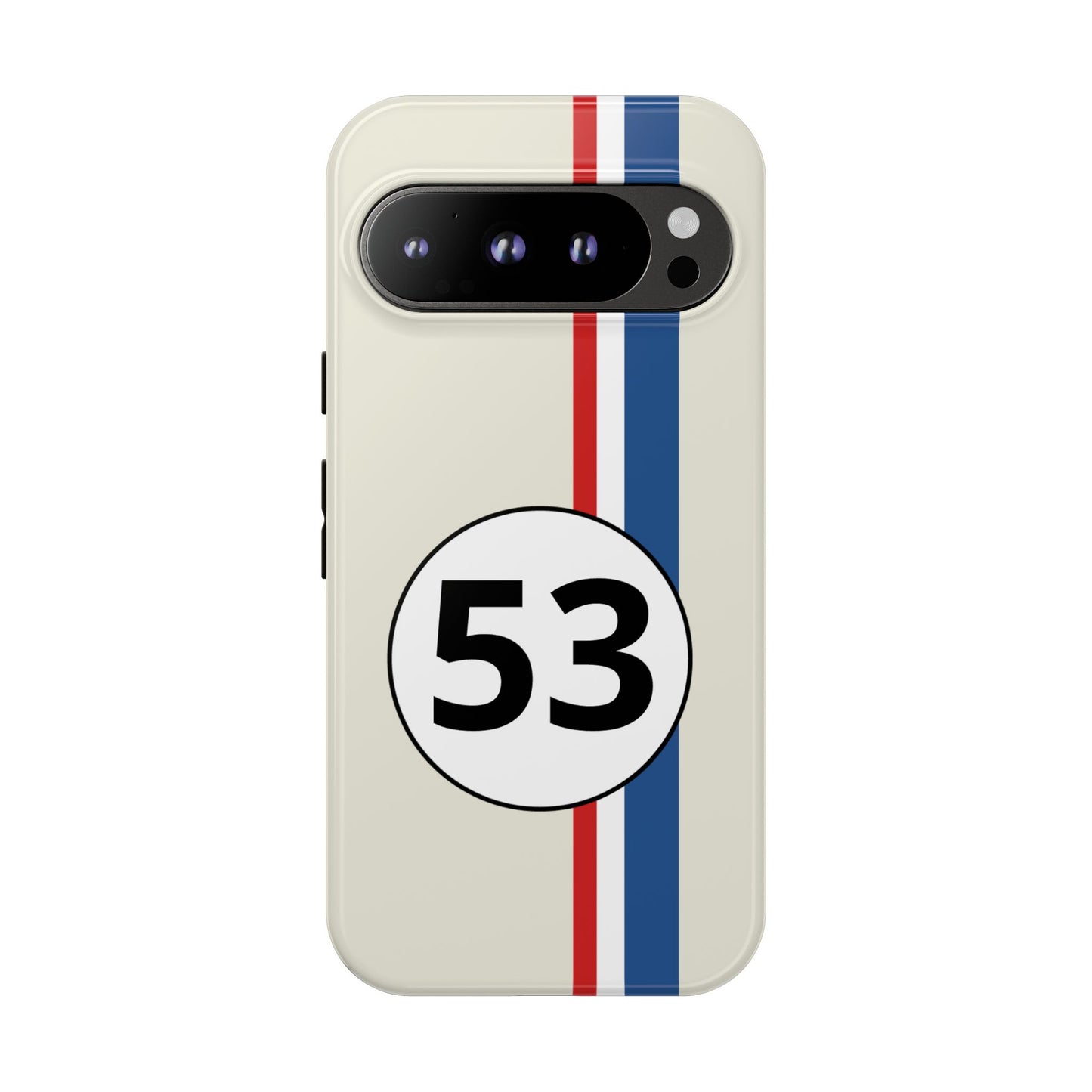 Racing Stripe Personalised Number Tough Phone Case for Apple iPhone, Samsung Galaxy and Google Pixel.