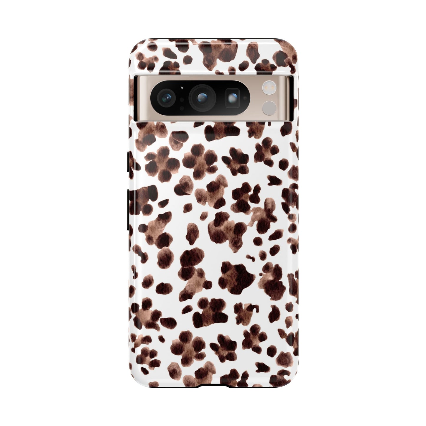 Brown Cowhide Print Phone Case — Tough Protective iPhone Cover