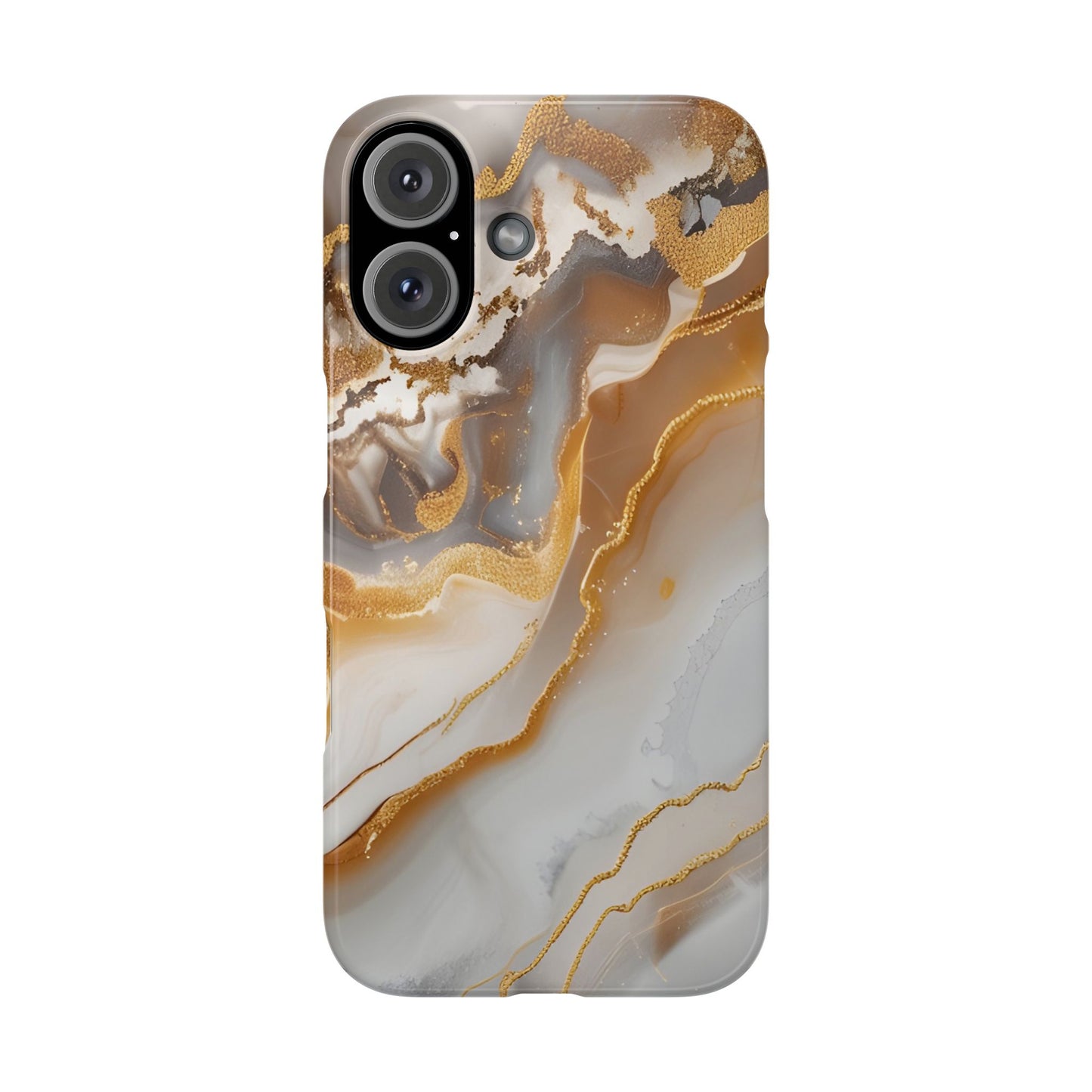 Gold Agate Phone Case – Marble Geode Snap Case
