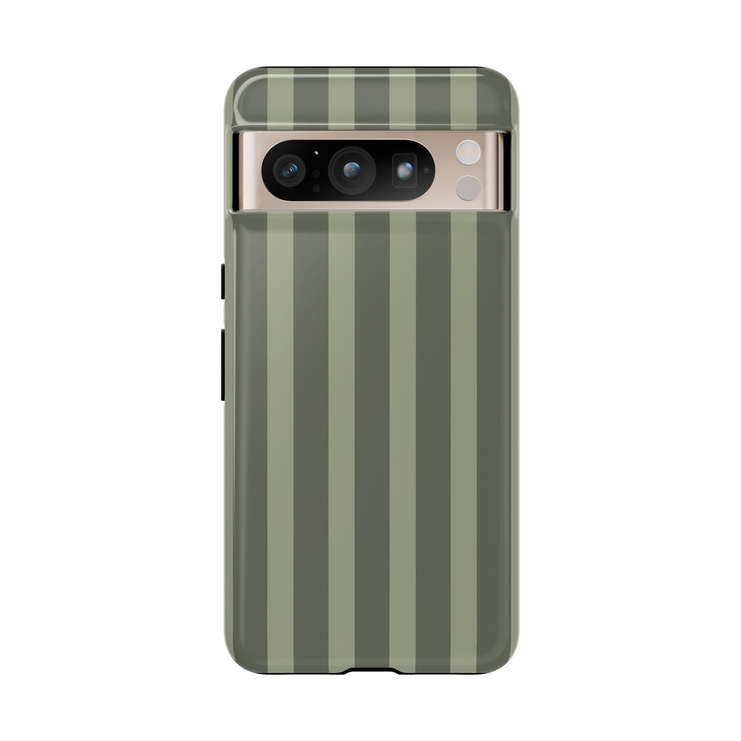 Olive Striped Tough Phone Case — Durable Military-Inspired Protective Cover