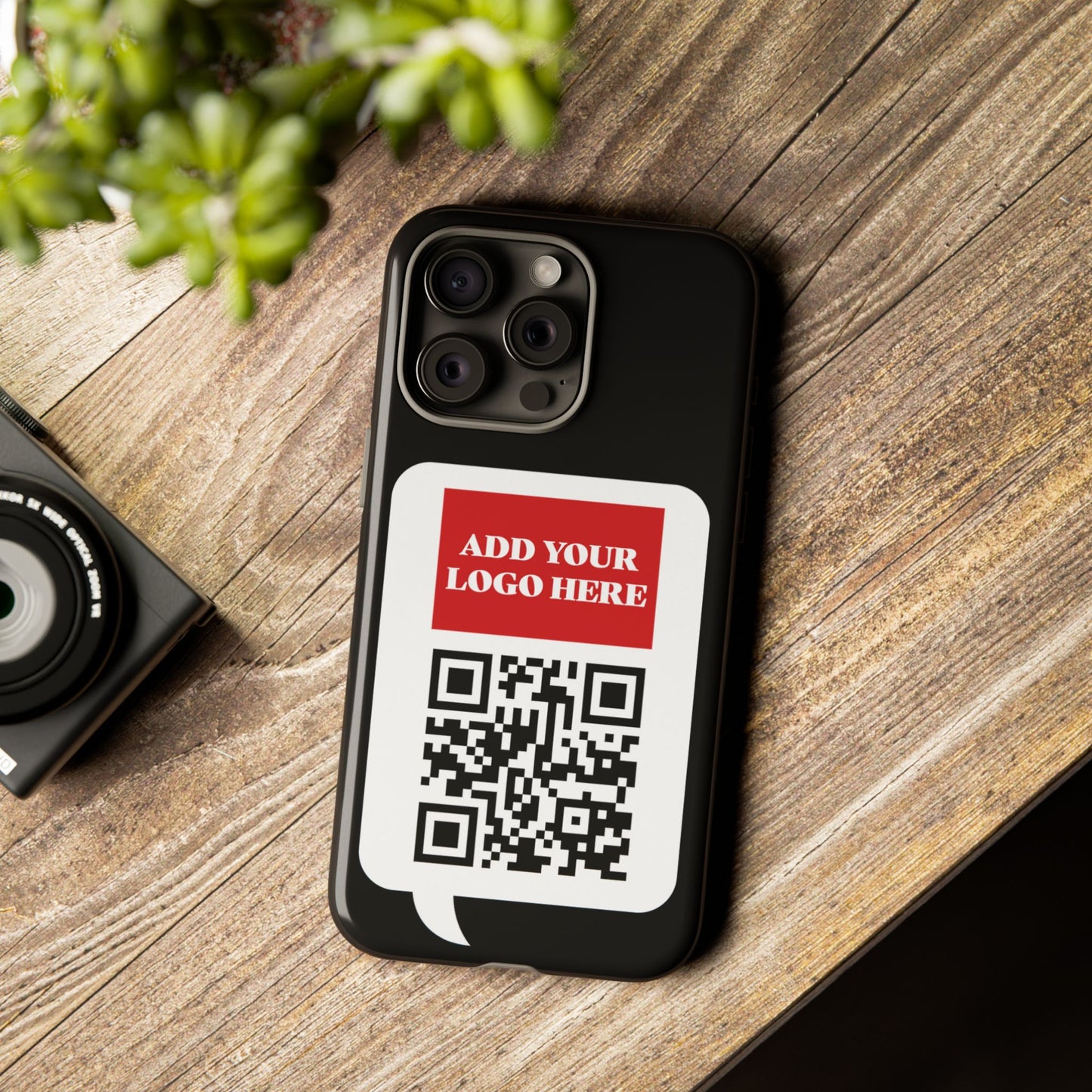Custom QR Code and Logo Tough Phone Case — Contact Case