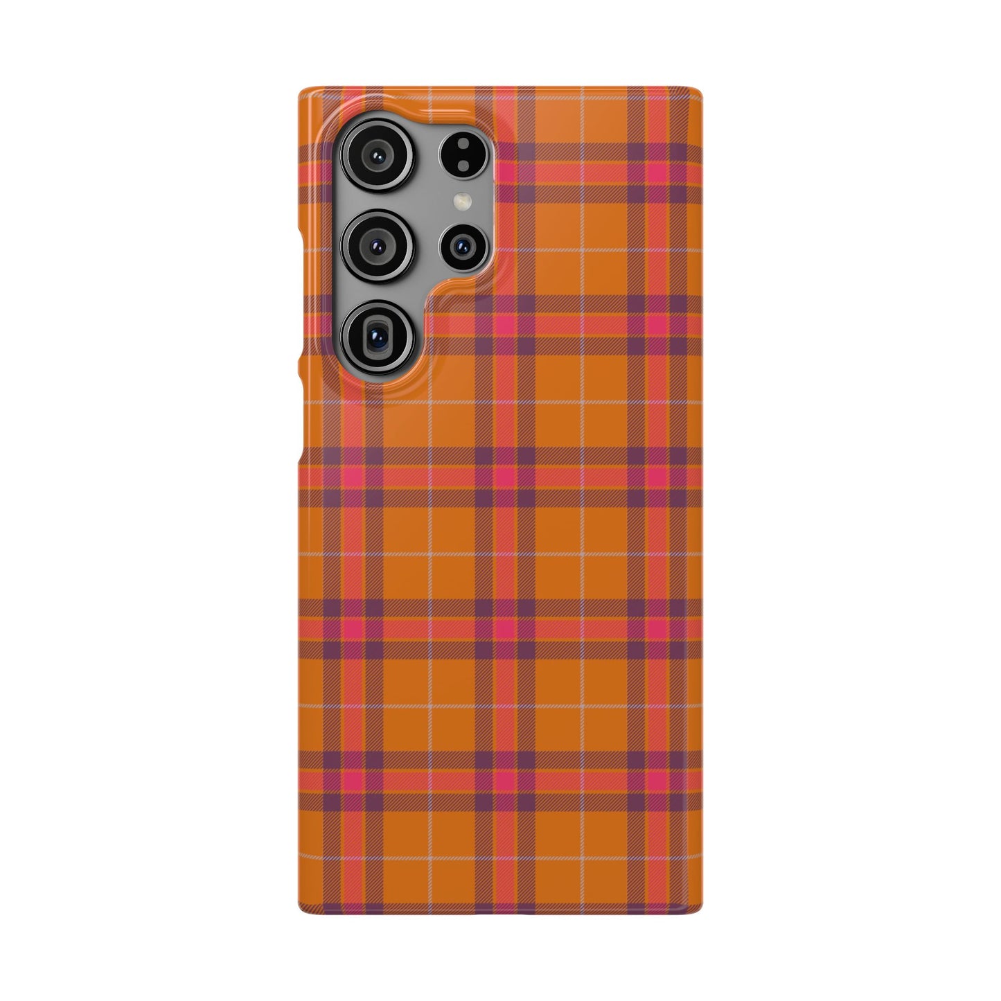 Orange Plaid Snap Phone Case — Autumn Plaid Phone Case