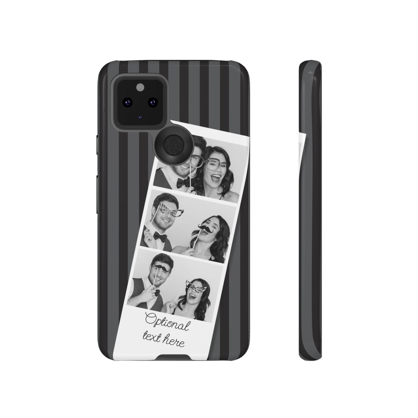 Customisable Three Image Retro Photobooth Design Tough Case for Apple iPhone, Samsung Galaxy and Google Pixel.