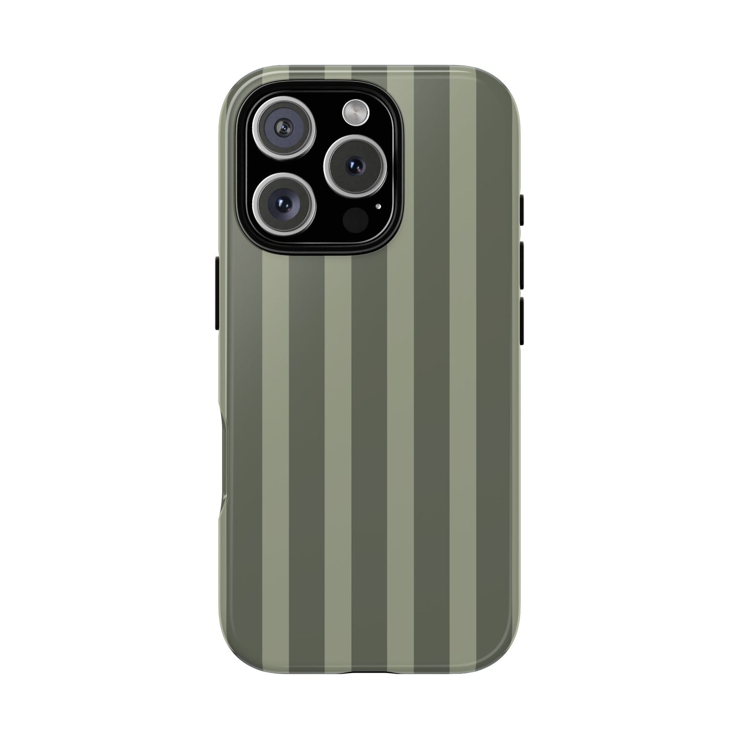 Olive Striped Tough Phone Case — Durable Military-Inspired Protective Cover