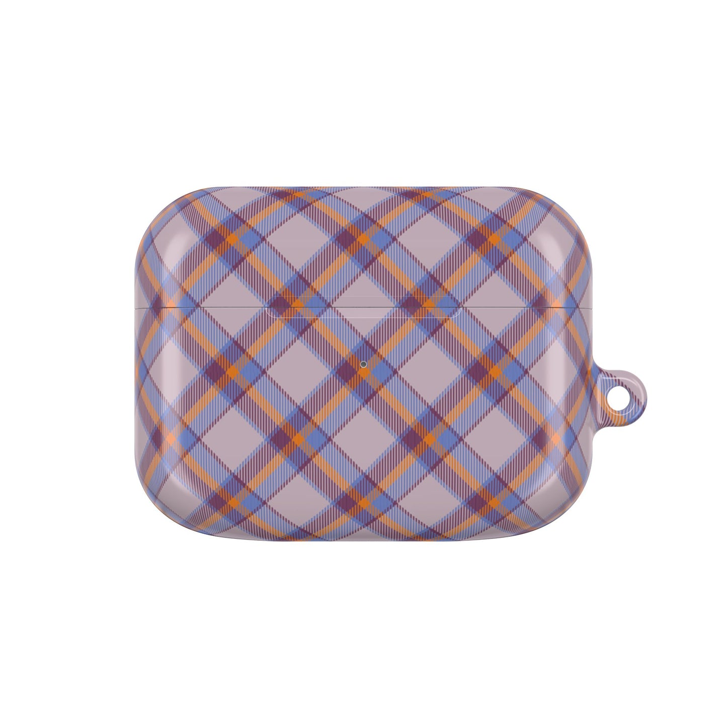 Orange, Blue and Purple Tartan AirPod Case — Classic Orange, Blue and Purple Plaid Protective Cover