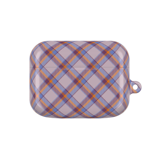 Orange, Blue and Purple Tartan AirPod Case — Classic Orange, Blue and Purple Plaid Protective Cover