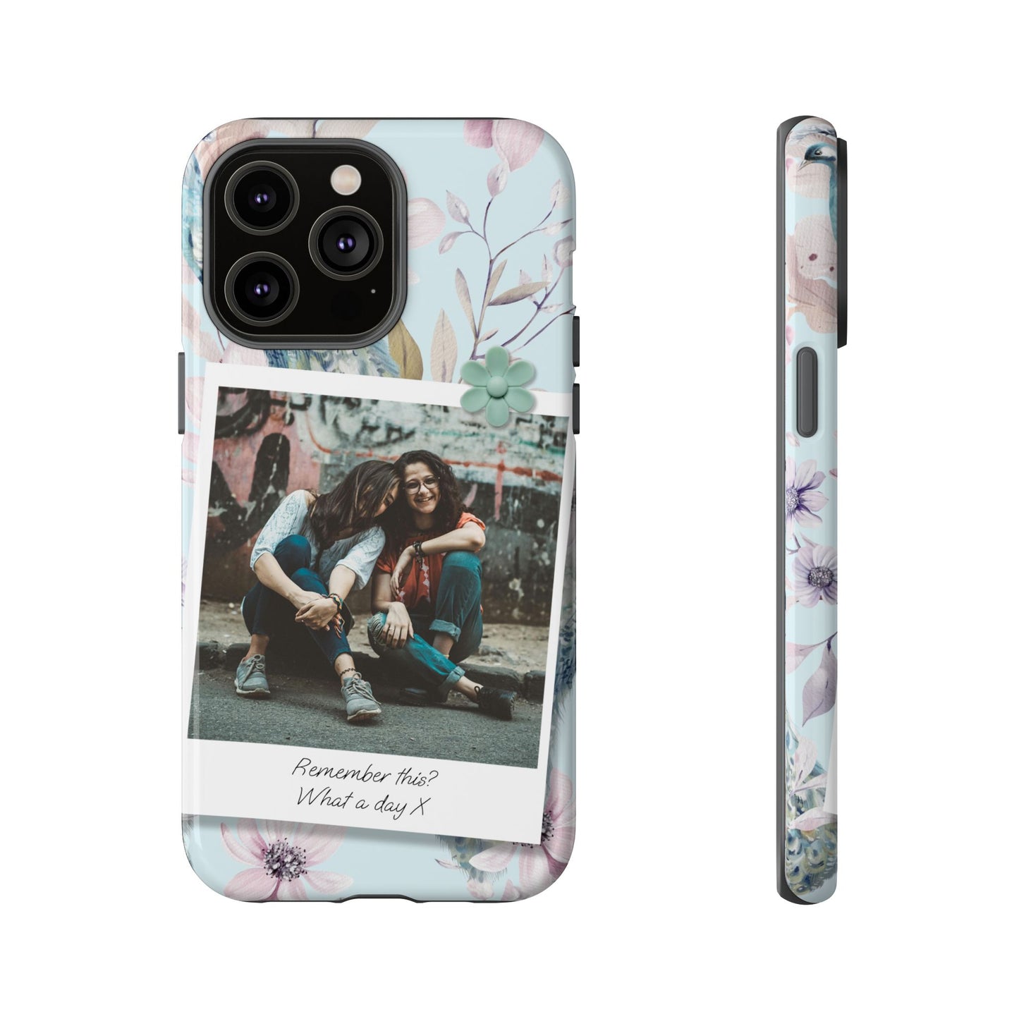 Single Image Personalised Floral Photo Tough Case for Apple iPhone, Samsung Galaxy and Google Pixel.