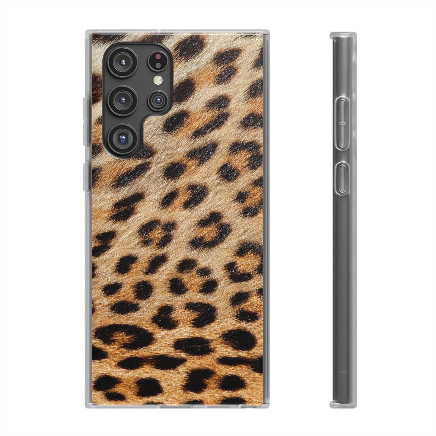 Leopard Print Flexi Phone Case — Soft-Touch Animal Print cover for Apple iPhone and Samsung Galaxy.