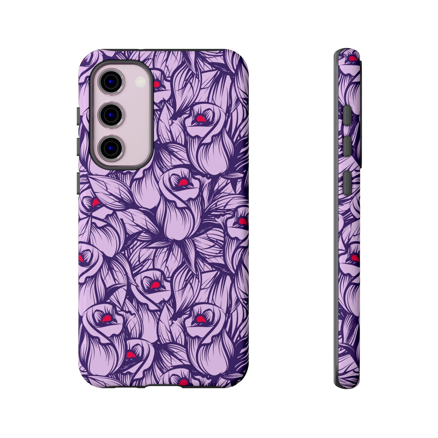 Botanical Floral Purple Rose Phone Case