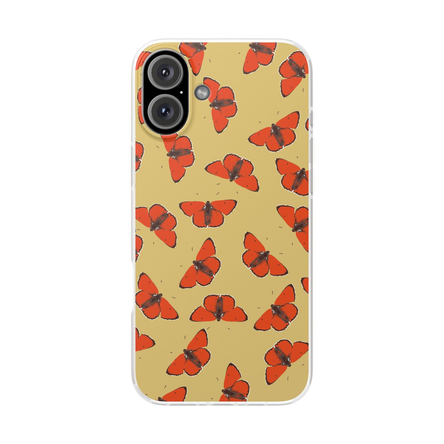 Butterfly Pattern Flexi Phone Case for Apple iPhone and Samsung Galaxy.