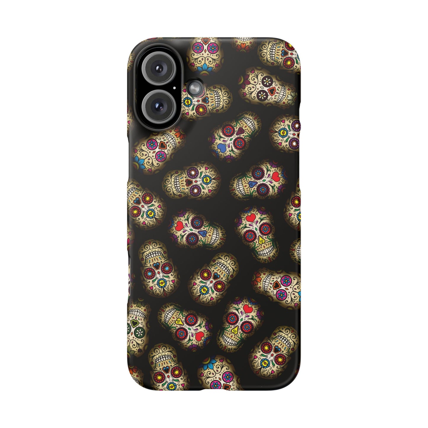 Sugar Skull — Day of the Dead Floral Slim Case for Apple iPhone, Samsung Galaxy and Google Pixel.