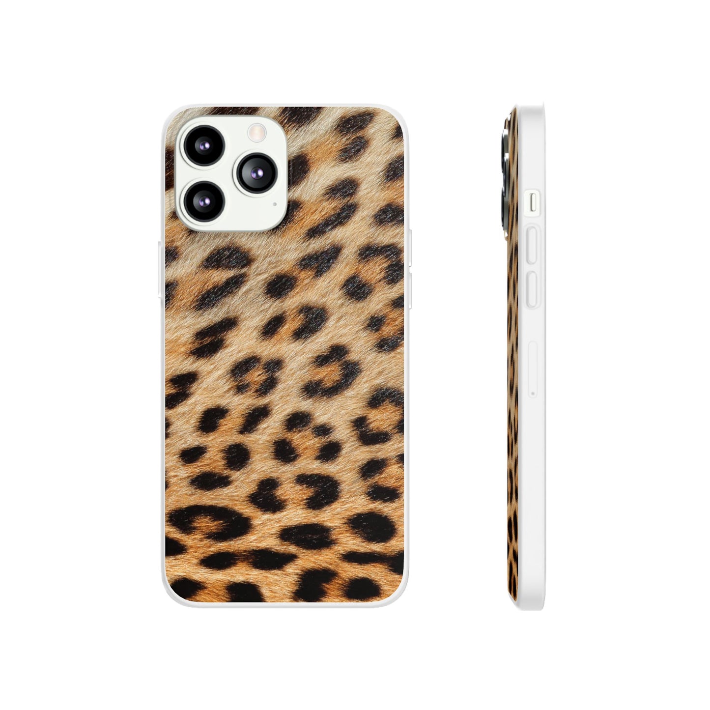 Leopard Print Flexi Phone Case — Soft-Touch Animal Print cover for Apple iPhone and Samsung Galaxy.