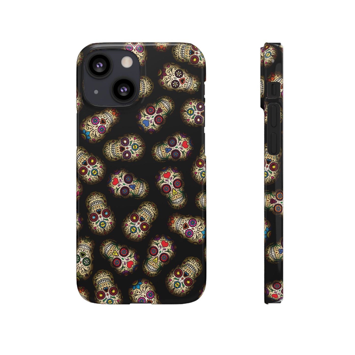 Sugar Skull — Day of the Dead Floral Slim Case for Apple iPhone, Samsung Galaxy and Google Pixel.