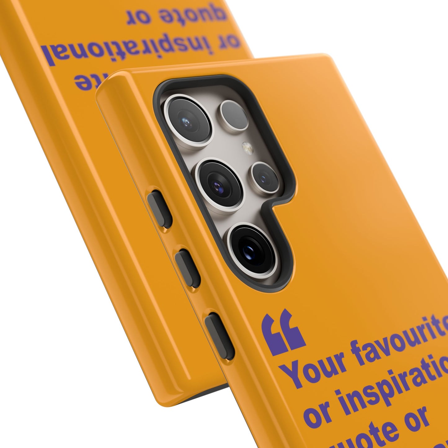 Quote Tough Phone Case — Customisable Inspirational Text Protective Cover for Apple iPhone, Samsung Galaxy and Google Pixel.