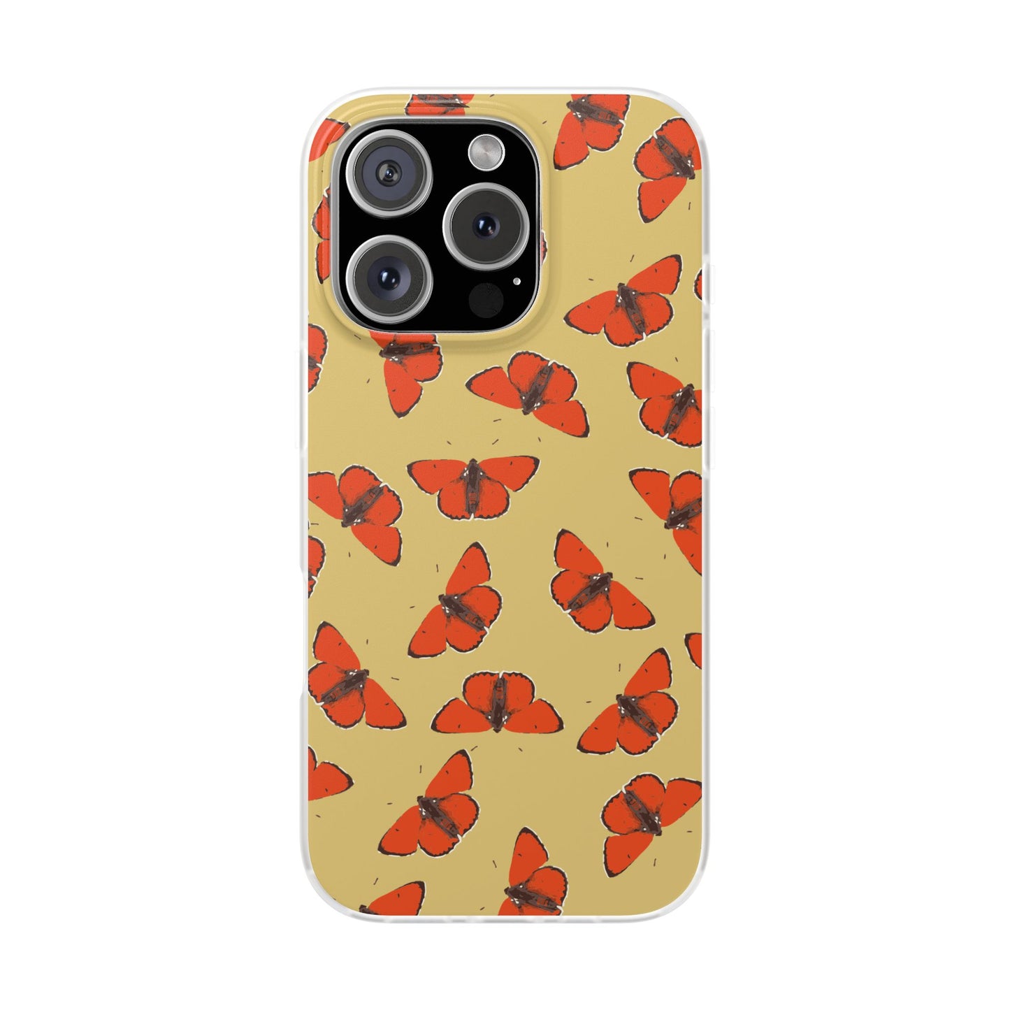 Butterfly Pattern Flexi Phone Case for Apple iPhone and Samsung Galaxy.
