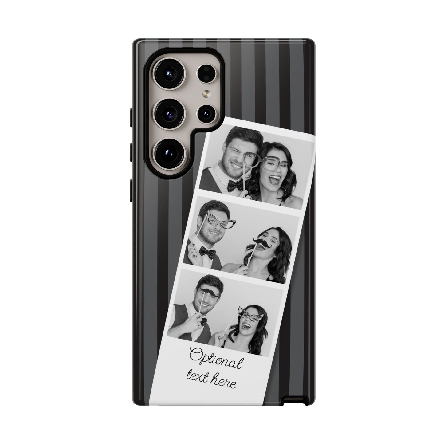 Customisable Three Image Retro Photobooth Design Tough Case for Apple iPhone, Samsung Galaxy and Google Pixel.