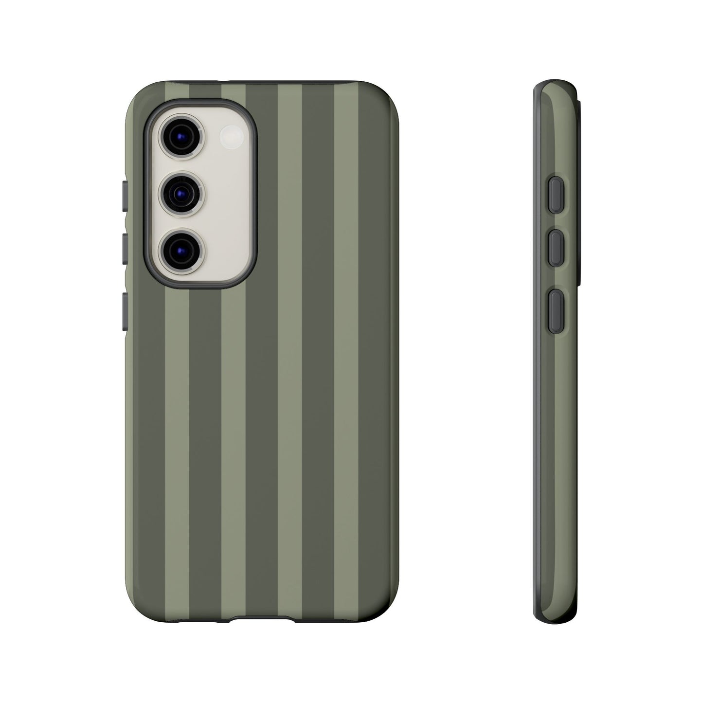 Olive Striped Tough Phone Case — Durable Military-Inspired Protective Cover