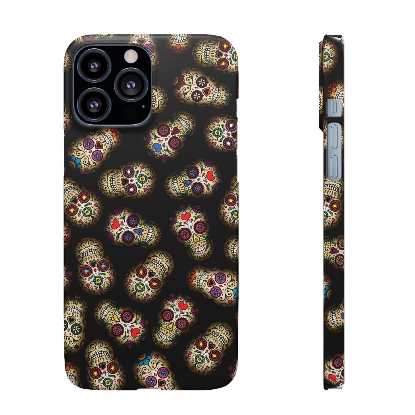 Sugar Skull — Day of the Dead Floral Slim Case for Apple iPhone, Samsung Galaxy and Google Pixel.