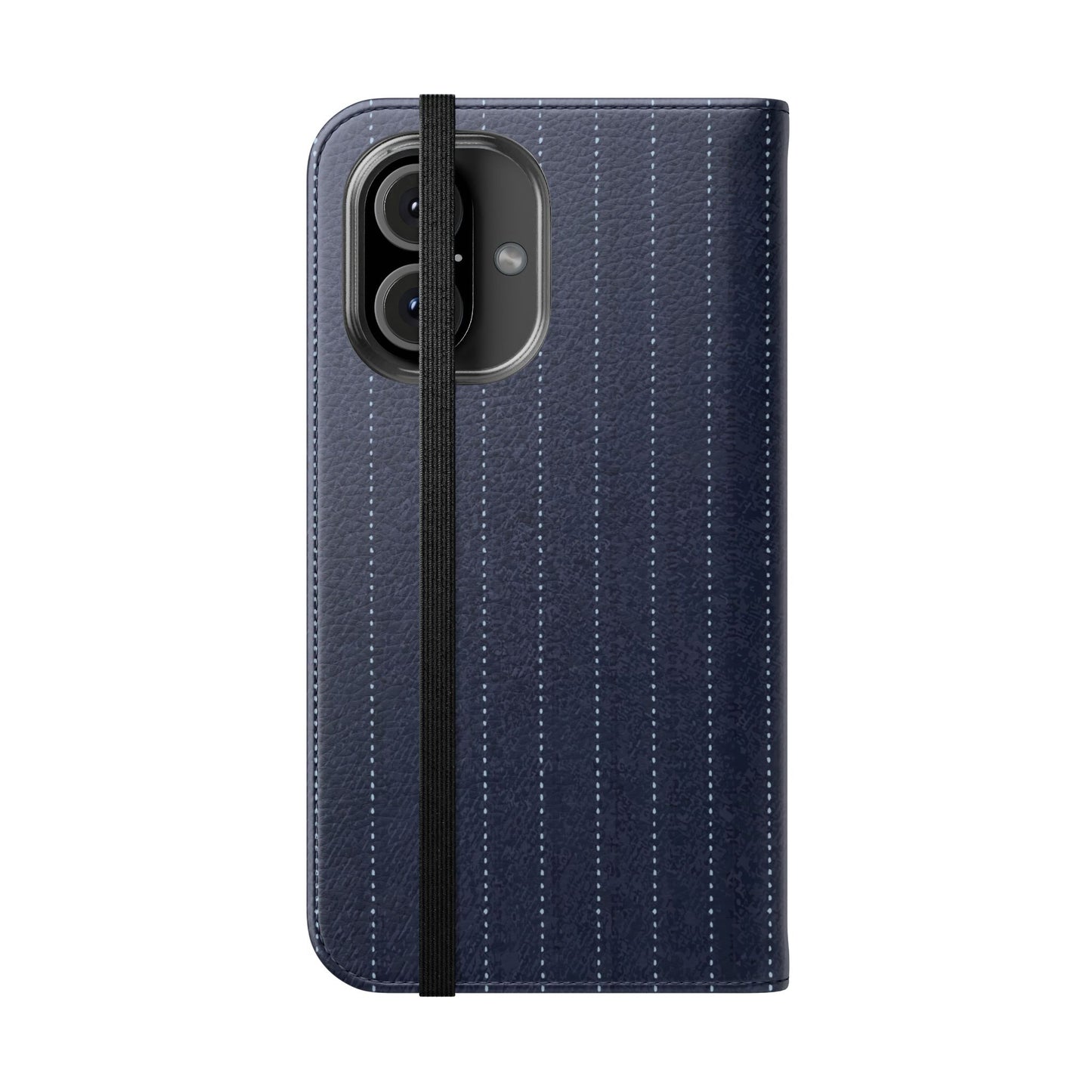 Pinstripe Flip Phone Case — Wallet Folio with Card Slots