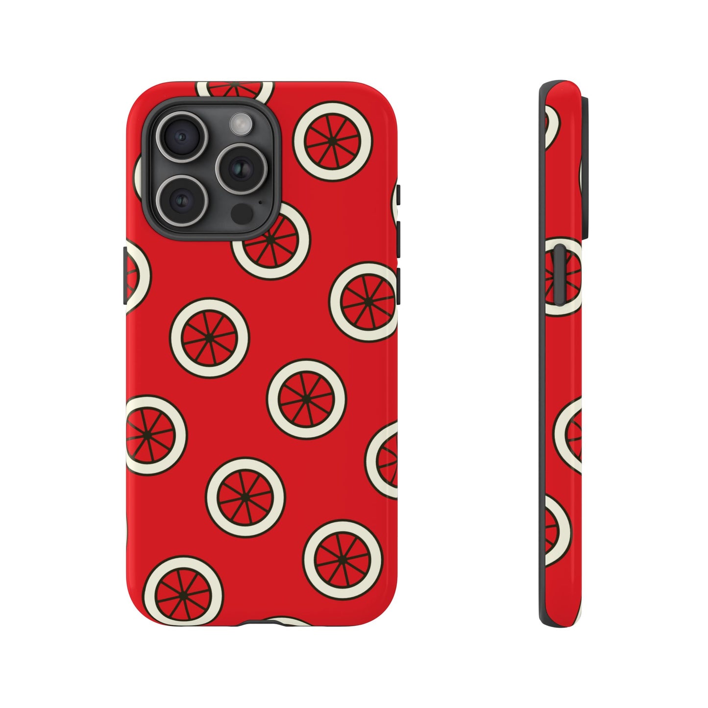 Red Citrus Pattern Phone Case — Protective Tough Phone Cover