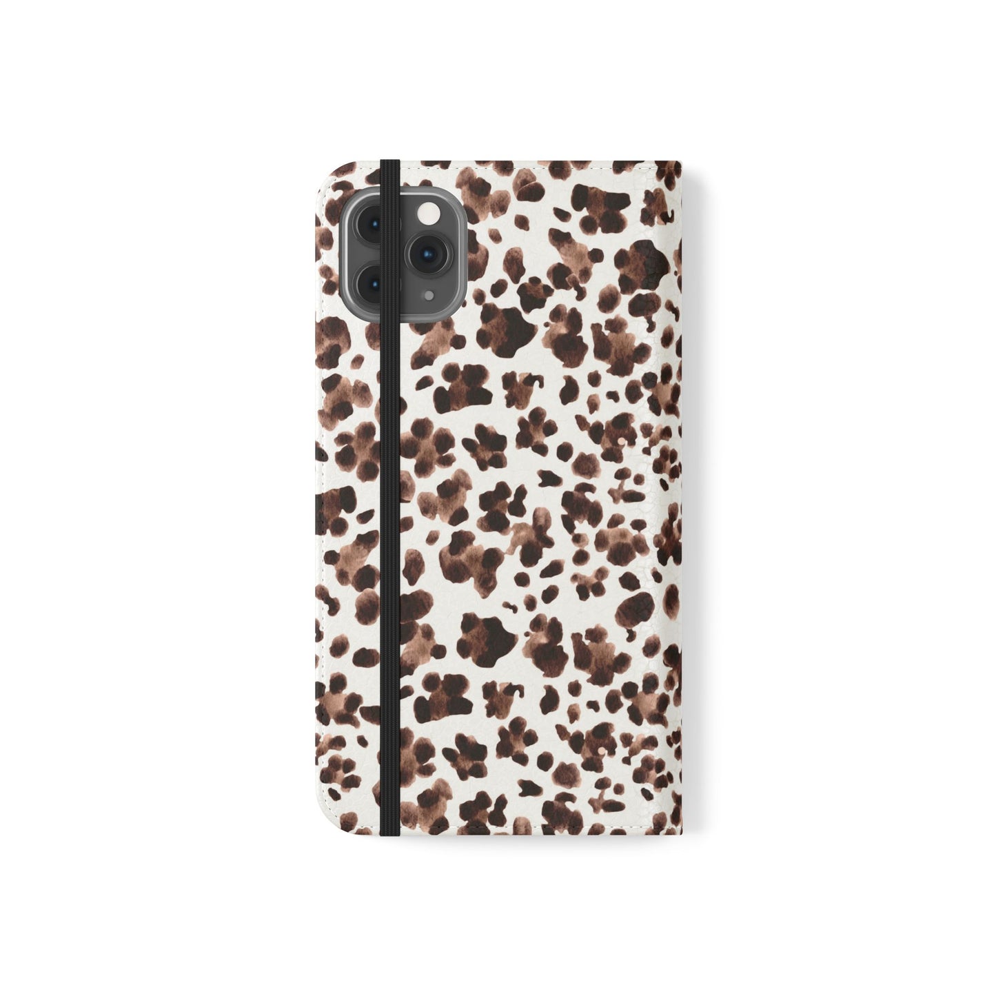 Leopard Print Flip Phone Case — Cardholder Wallet Flip Case