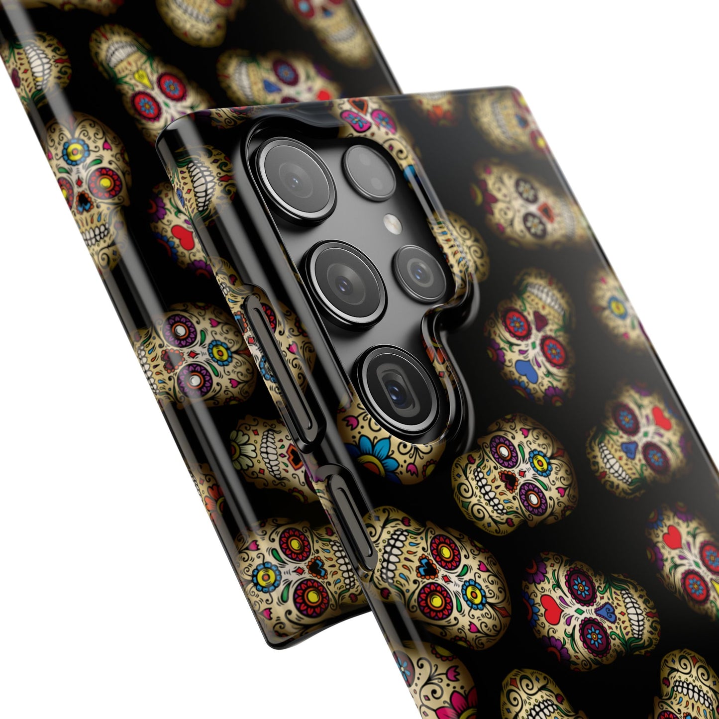 Sugar Skull — Day of the Dead Floral Slim Case for Apple iPhone, Samsung Galaxy and Google Pixel.