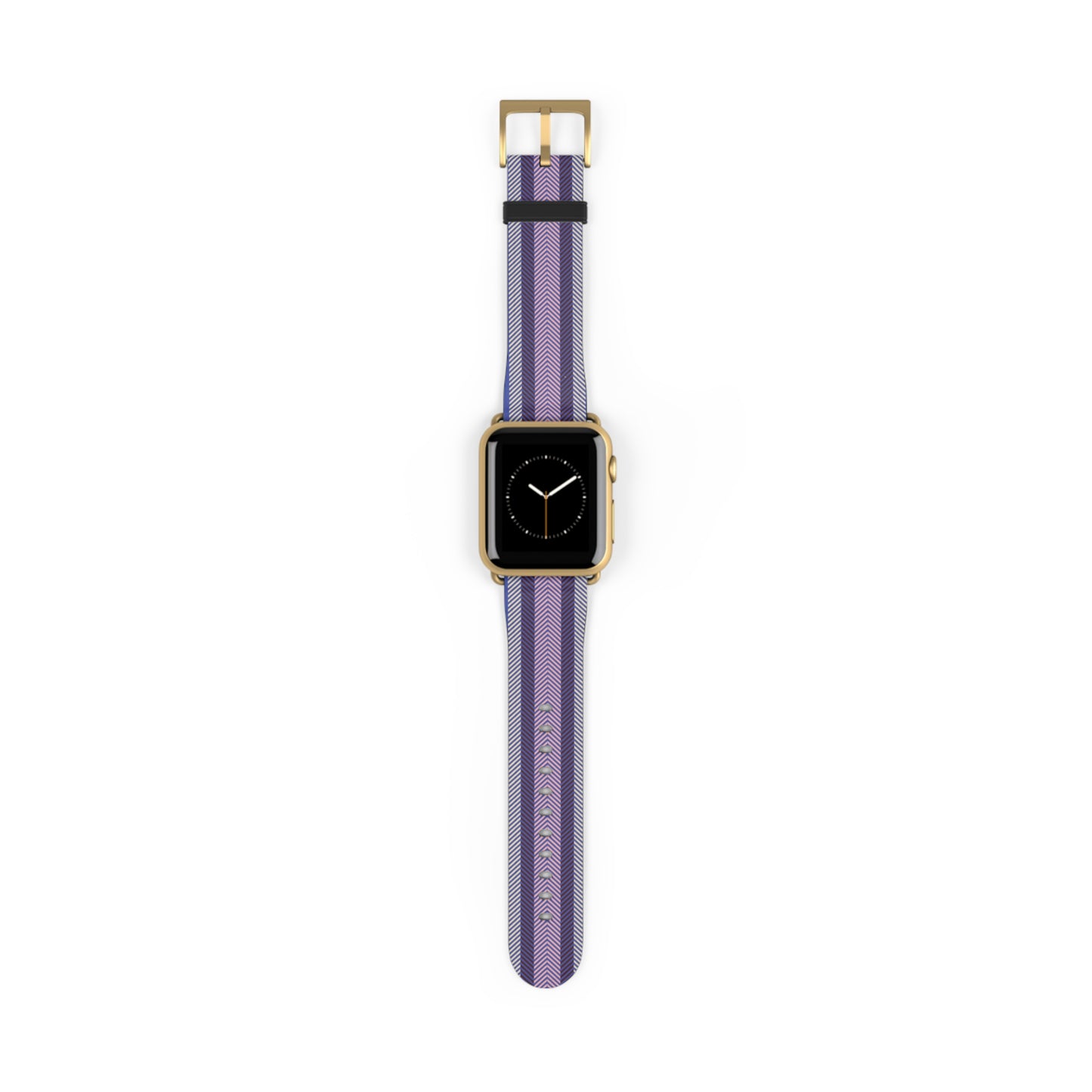 Purple Striped Silicone Watch Band – Sleek Casual Apple Watch Strap