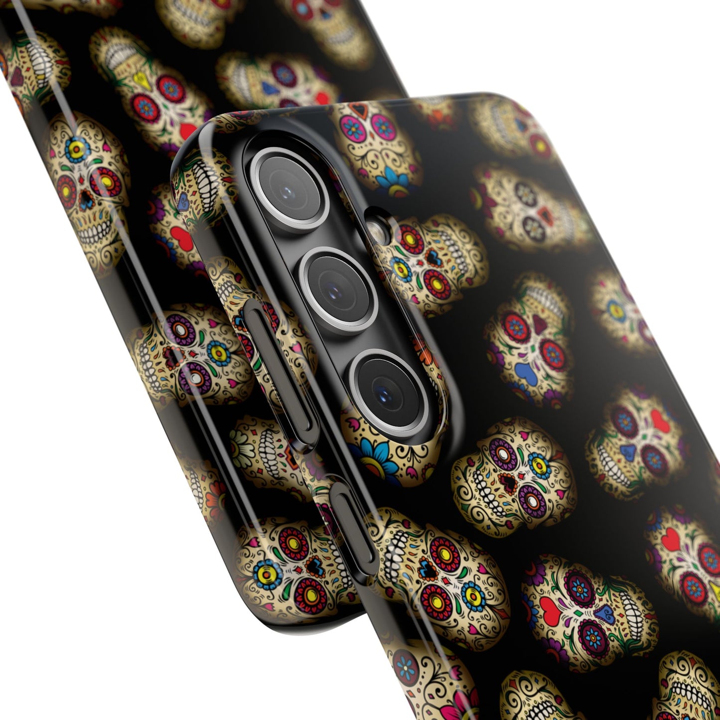Sugar Skull — Day of the Dead Floral Slim Case for Apple iPhone, Samsung Galaxy and Google Pixel.