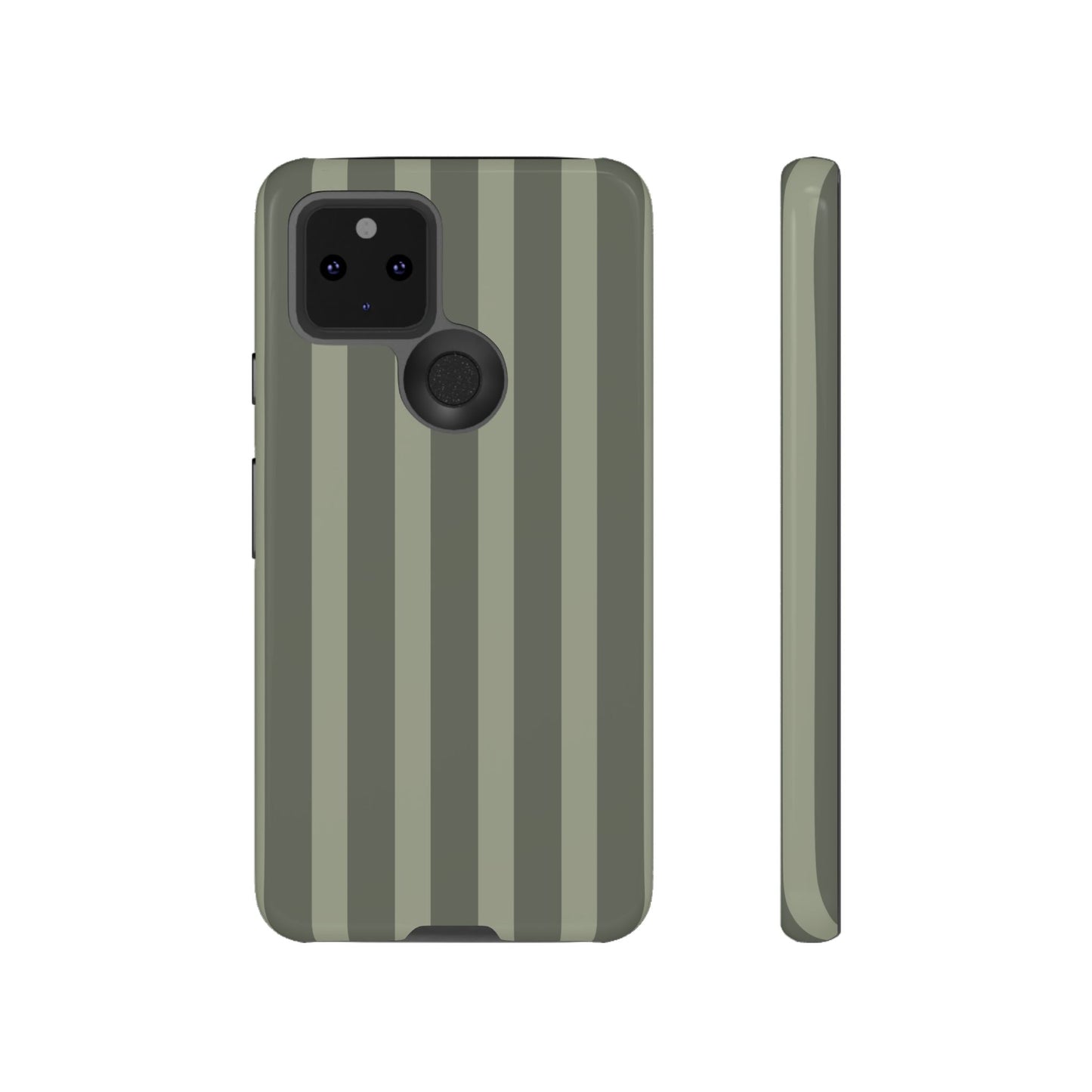 Olive Striped Tough Phone Case — Durable Military-Inspired Protective Cover