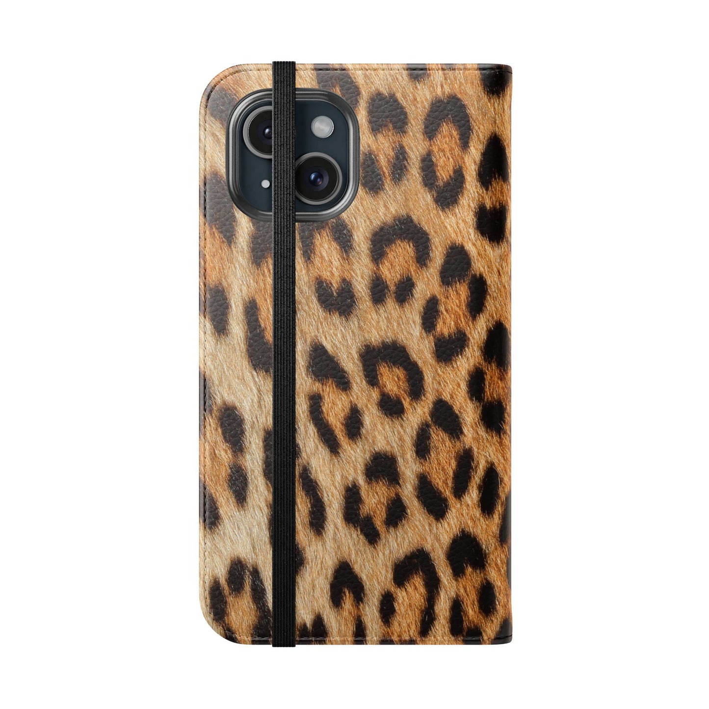 Leopard Fur Flip Phone Case — Leopard Fur Wallet Cover