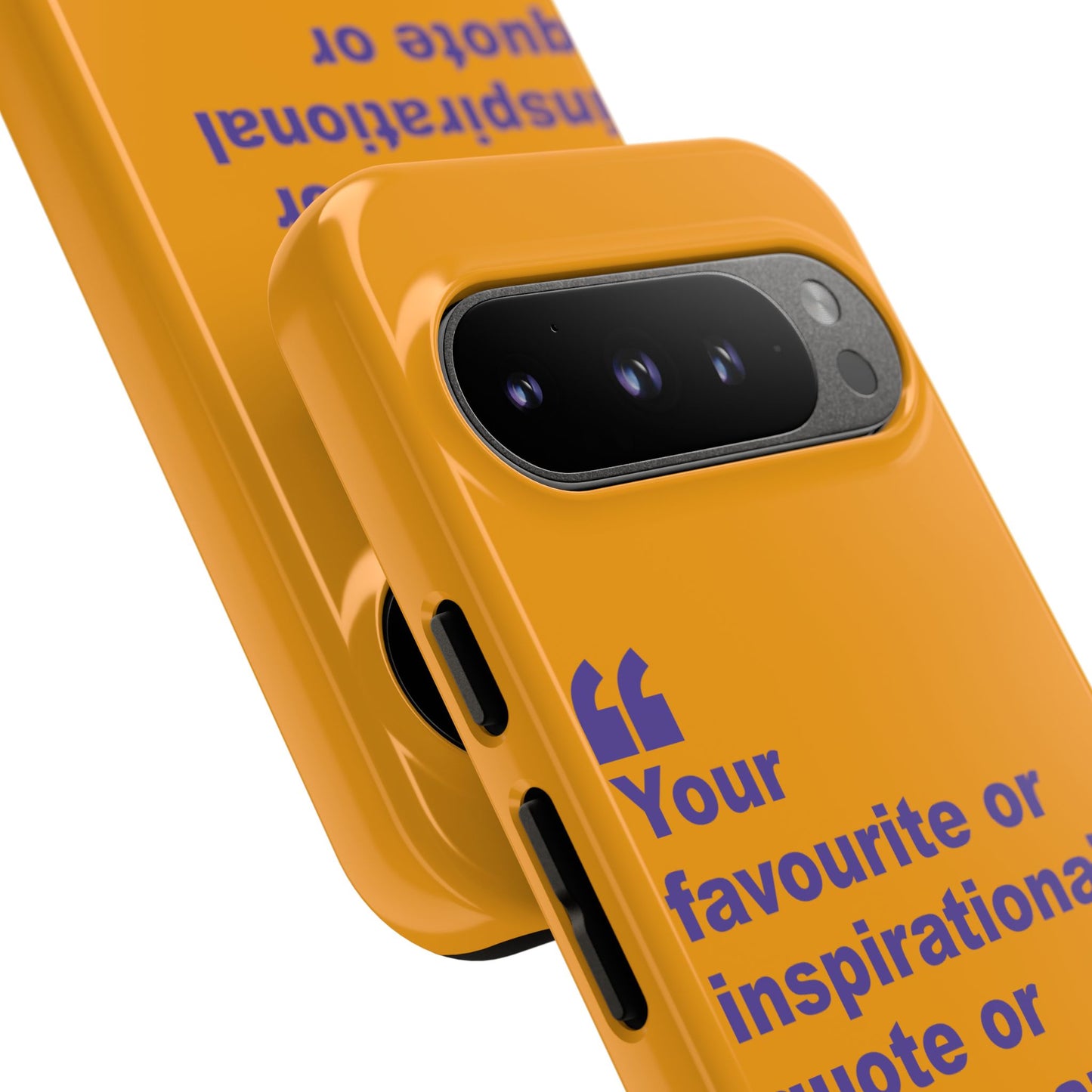 Quote Tough Phone Case — Customisable Inspirational Text Protective Cover for Apple iPhone, Samsung Galaxy and Google Pixel.