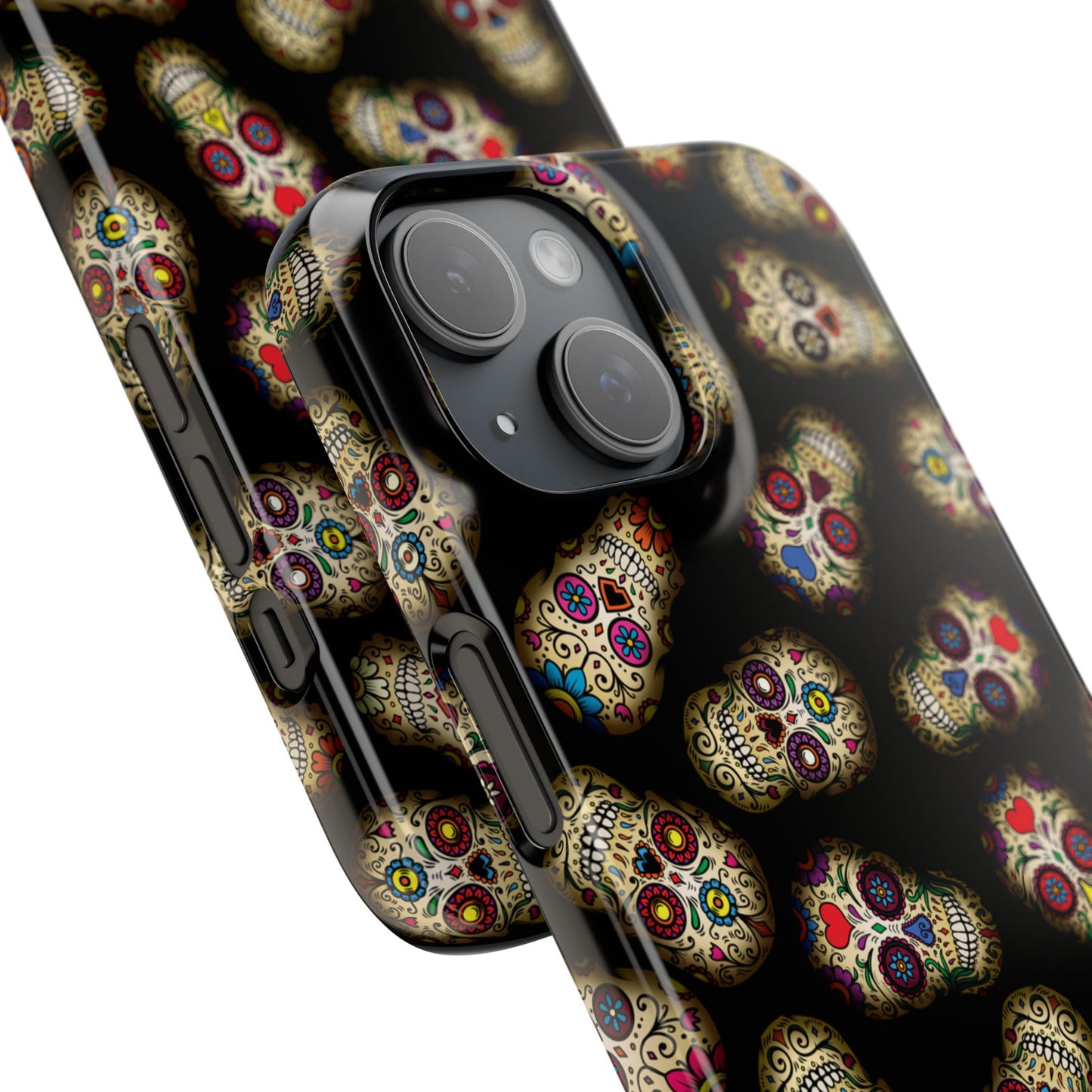 Sugar Skull — Day of the Dead Floral Slim Case for Apple iPhone, Samsung Galaxy and Google Pixel.