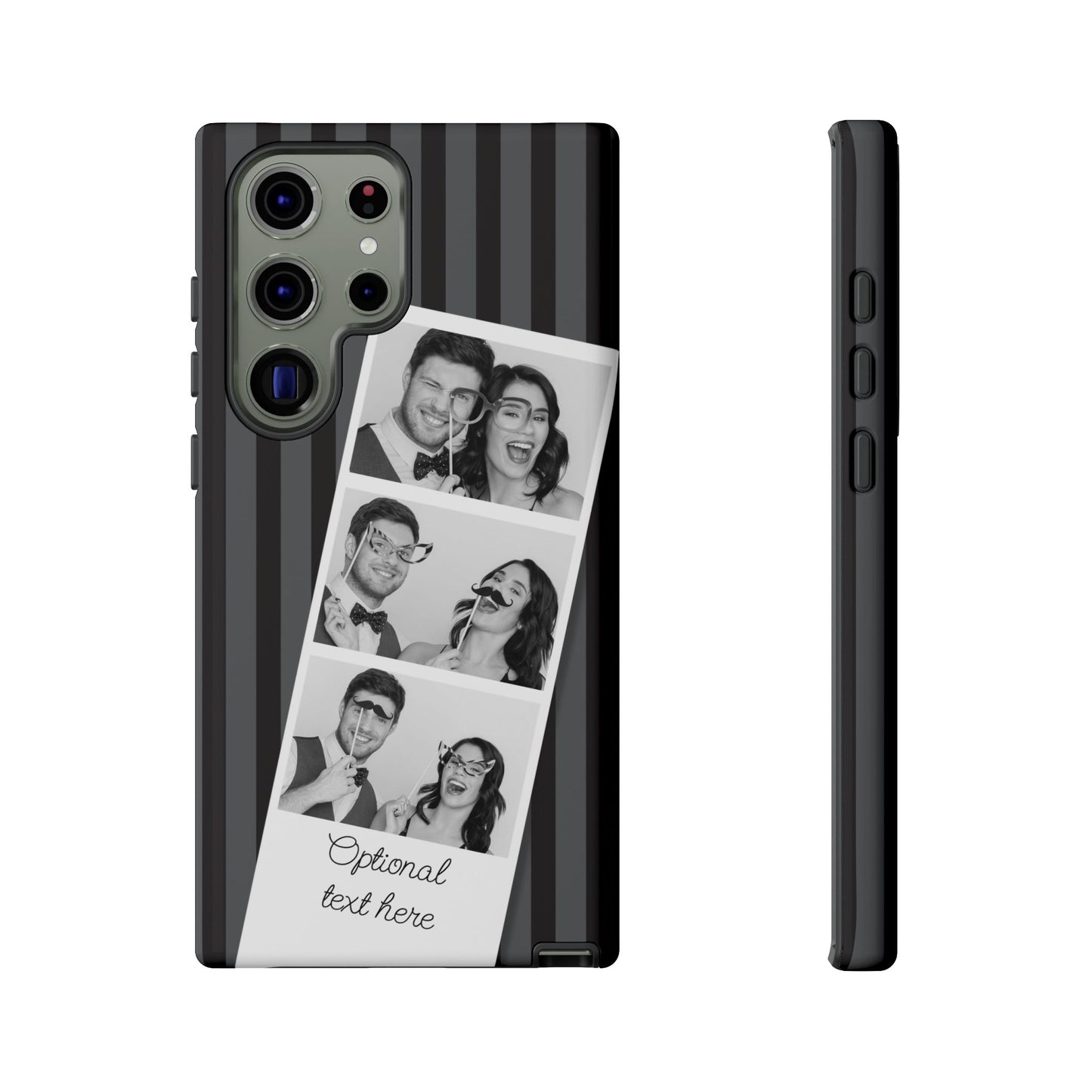Customisable Three Image Retro Photobooth Design Tough Case for Apple iPhone, Samsung Galaxy and Google Pixel.