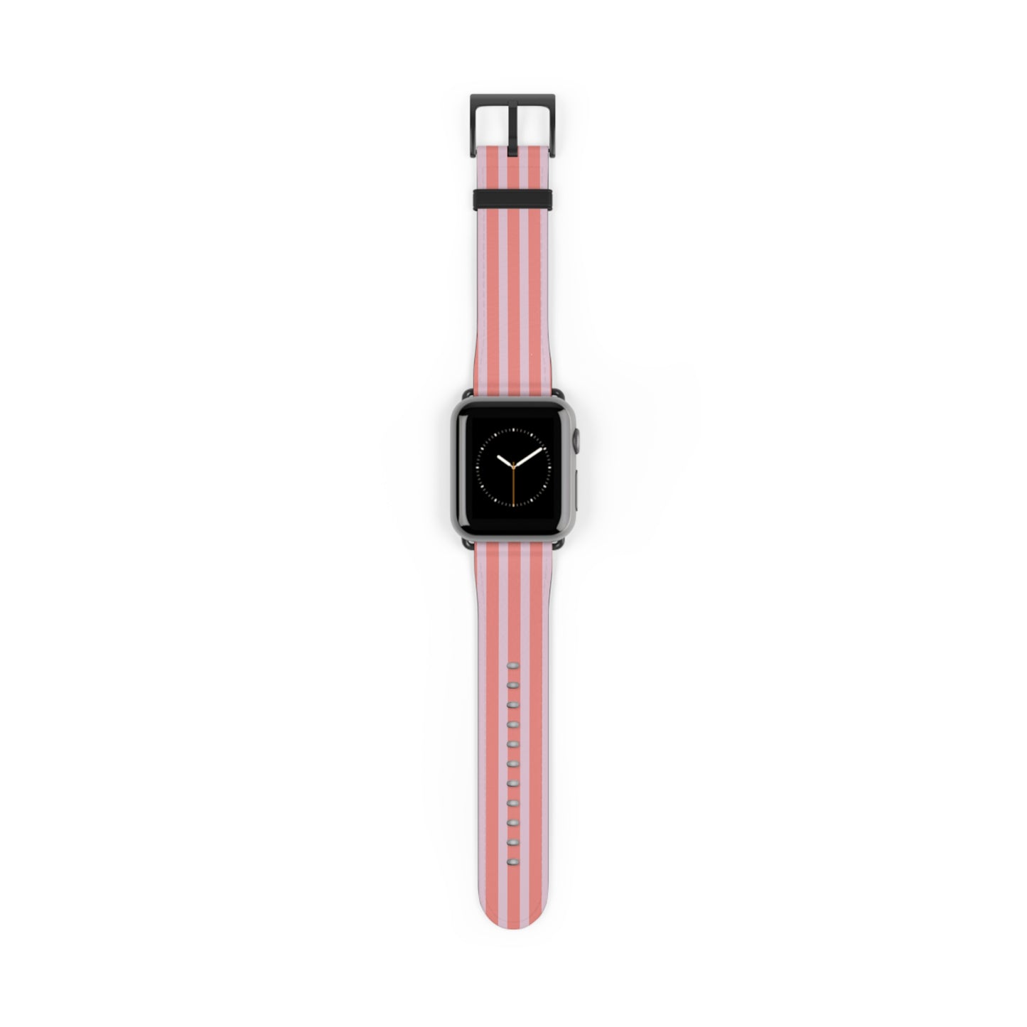 Pink Striped Silicone Watch Band – Slim Fashion Apple Watch Strap