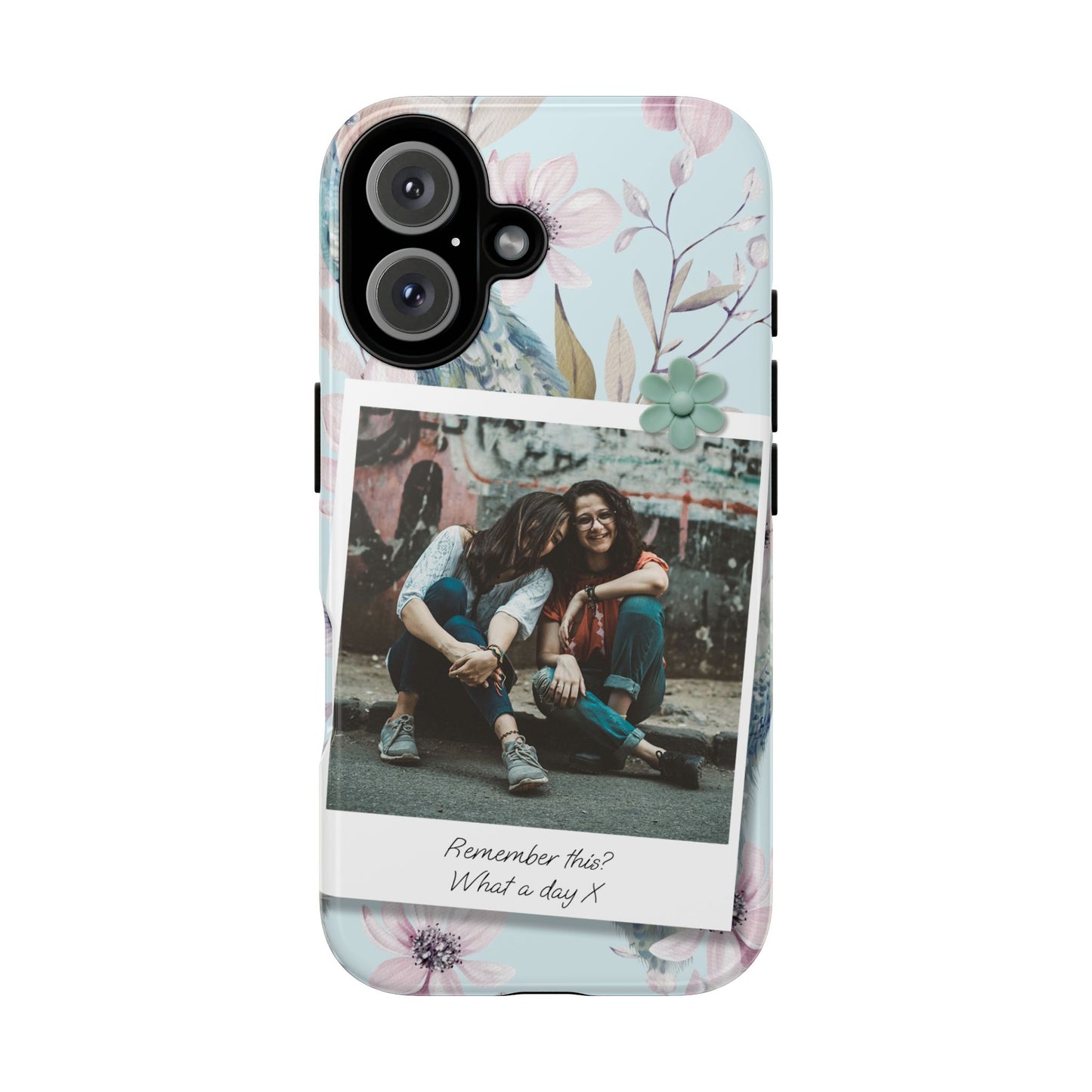 Single Image Personalised Floral Photo Tough Case for Apple iPhone, Samsung Galaxy and Google Pixel.