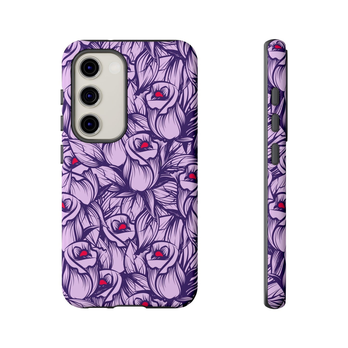 Botanical Floral Purple Rose Phone Case