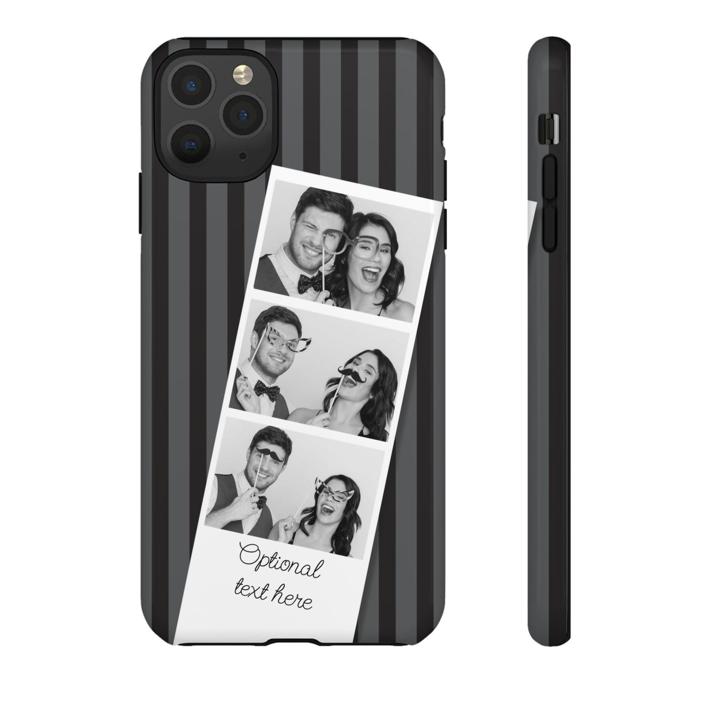Customisable Three Image Retro Photobooth Design Tough Case for Apple iPhone, Samsung Galaxy and Google Pixel.