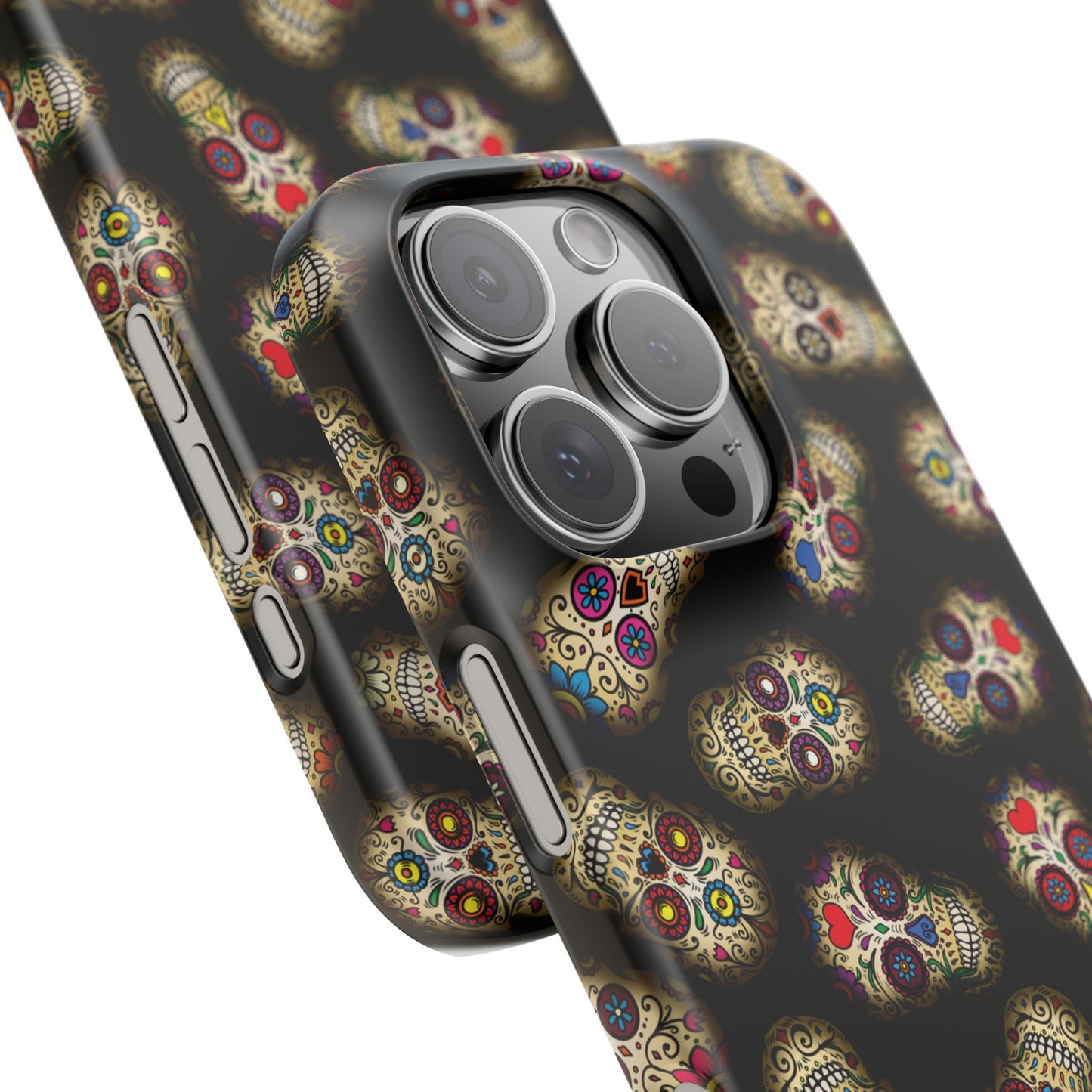 Sugar Skull — Day of the Dead Floral Slim Case for Apple iPhone, Samsung Galaxy and Google Pixel.