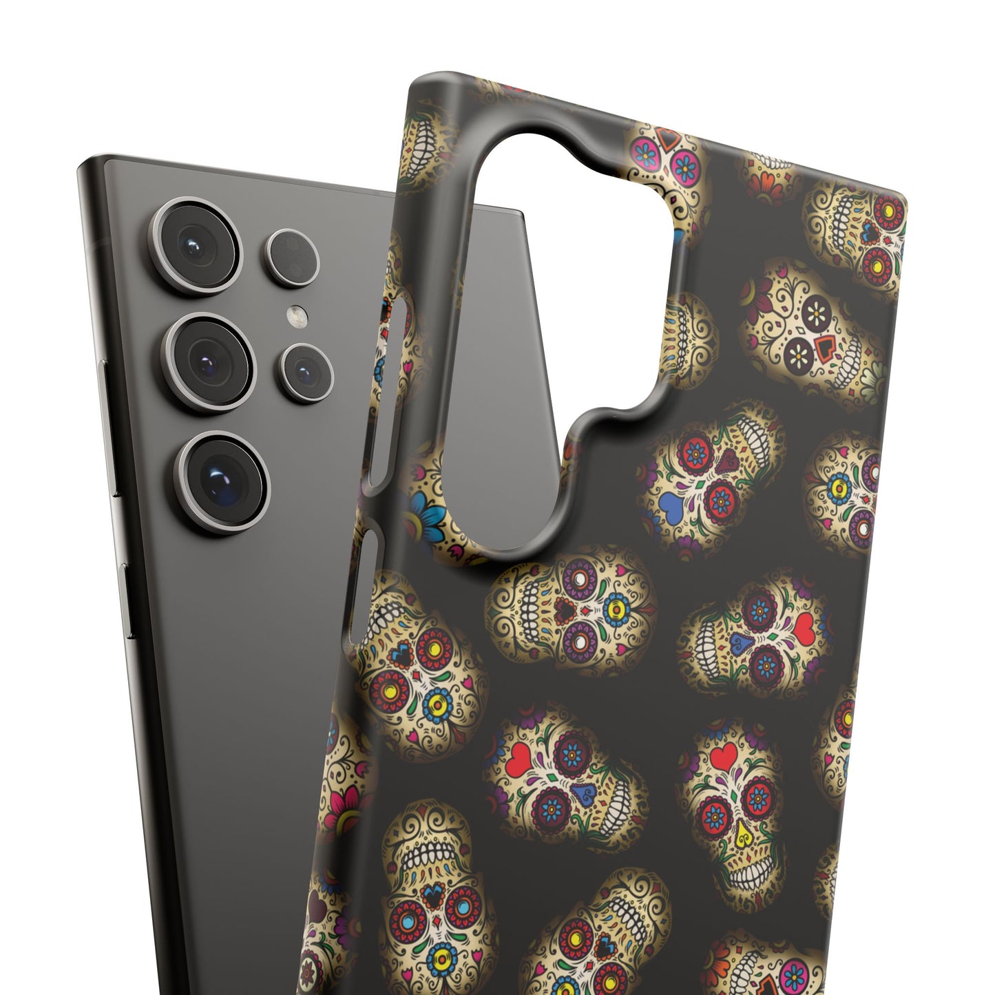 Sugar Skull — Day of the Dead Floral Slim Case for Apple iPhone, Samsung Galaxy and Google Pixel.