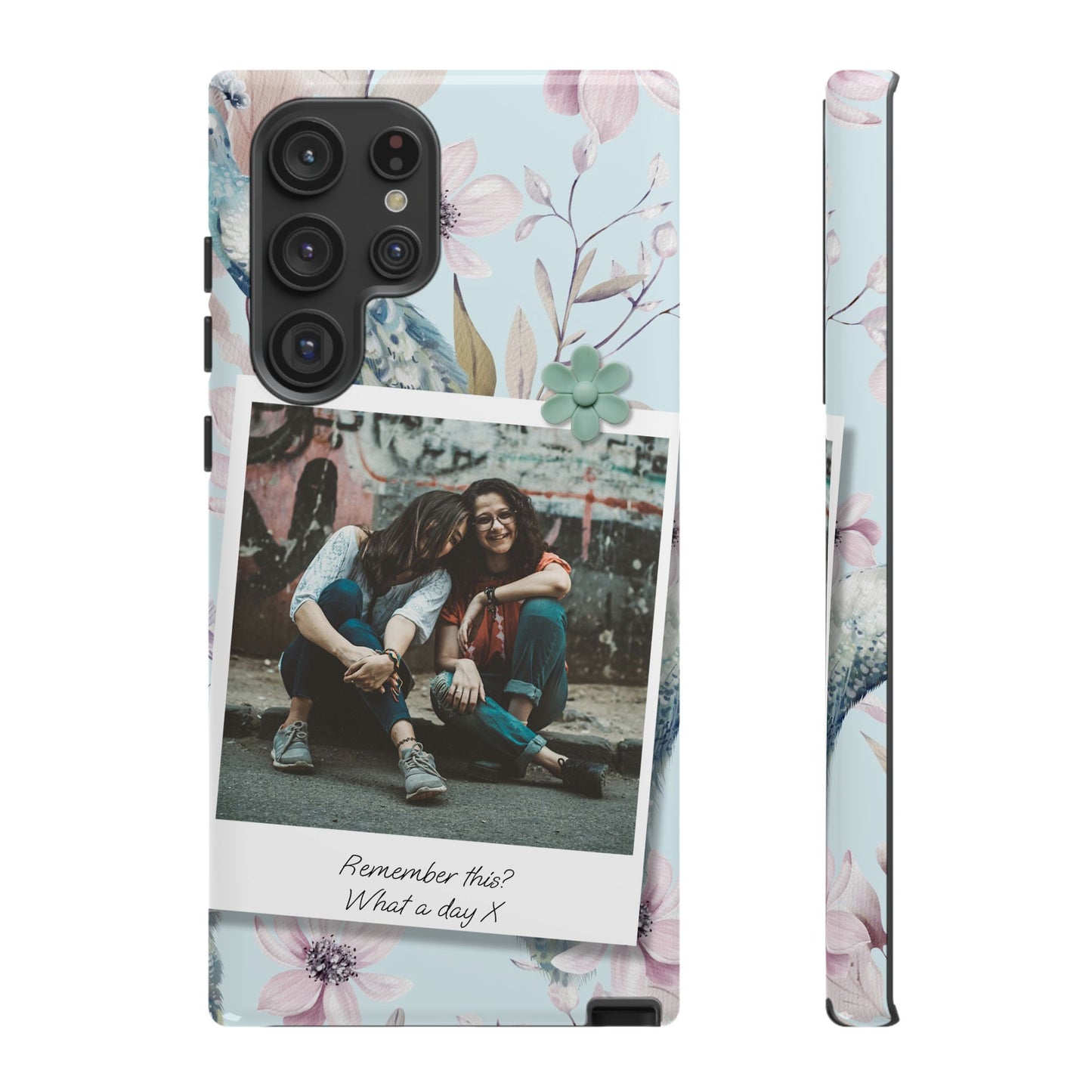 Single Image Personalised Floral Photo Tough Case for Apple iPhone, Samsung Galaxy and Google Pixel.